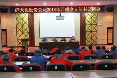 瀘天化股份公司黨委召開四季度支部書記例會
